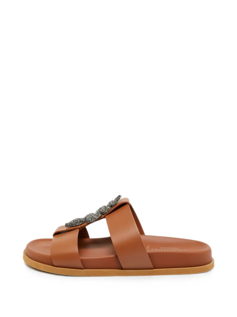 Valentino Garavani Pre-Owned Sandali slides con decorazione - Marrone
