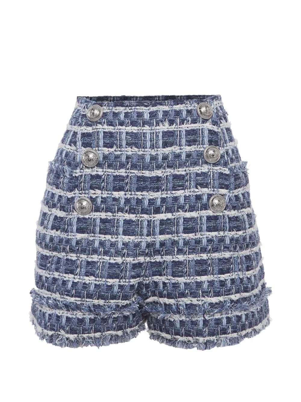 Balmain Pre-Owned Shorts in tweed - Blu