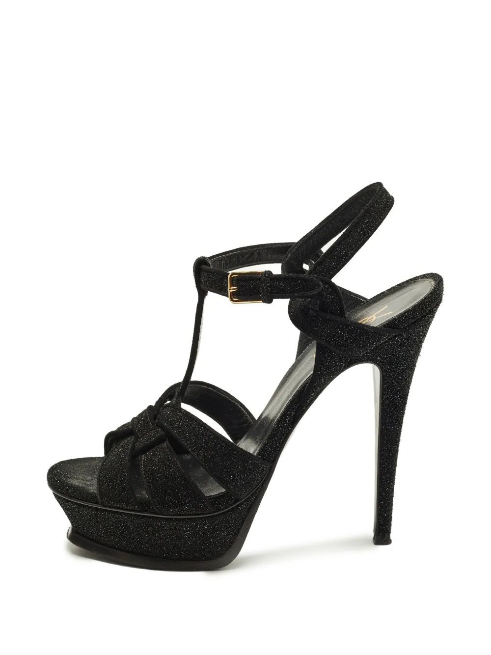 Saint Laurent Pre-Owned Tribute Plateau-Sandalen - Schwarz