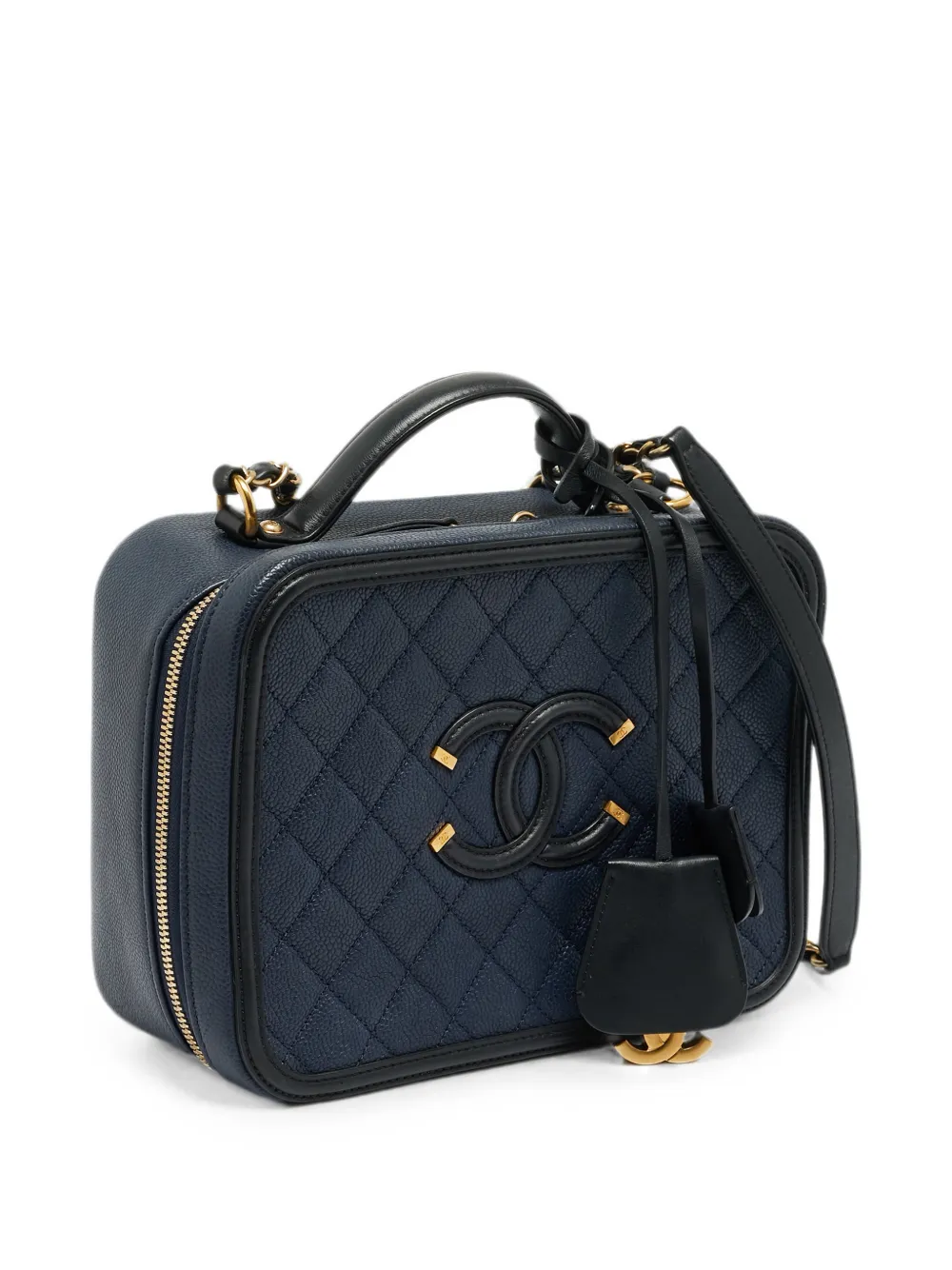 CHANEL Pre-Owned Große Filigree Umhängetasche - Blau