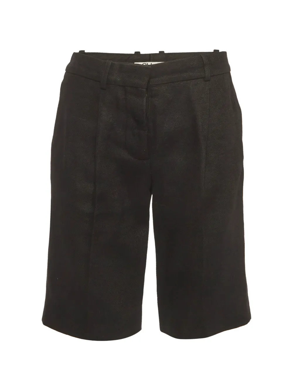 Chloé Pre-Owned Bermuda sartoriali in lino - Nero