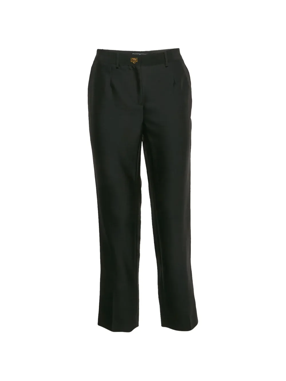 Ferragamo Pre-Owned Pantaloni con placca Gancini - Nero
