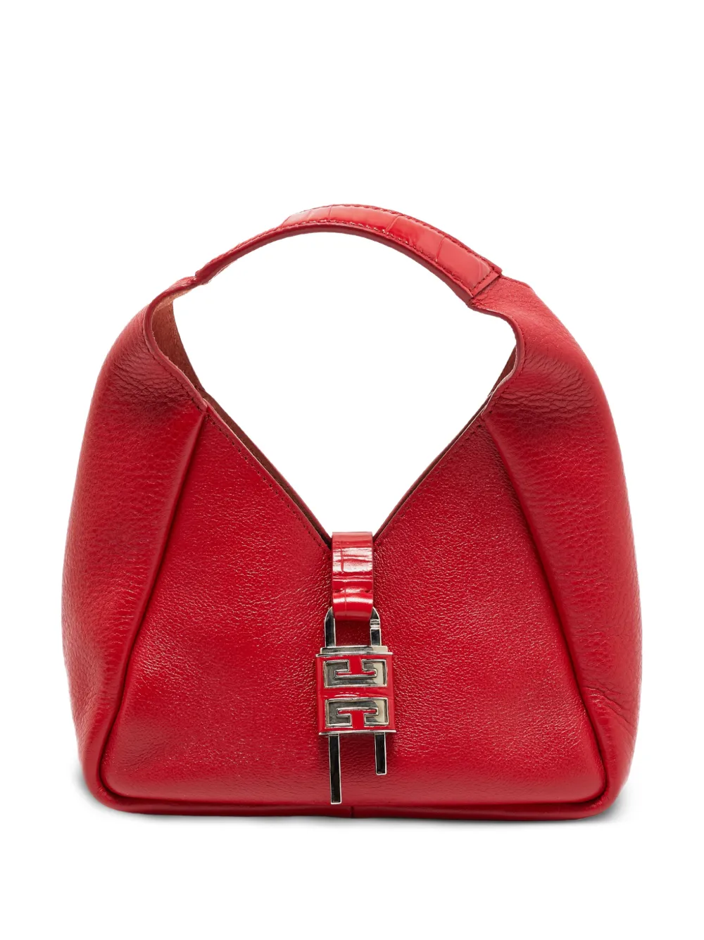 Givenchy Pre-Owned Borsa a mano G-Hobo mini goffrata - Rosso