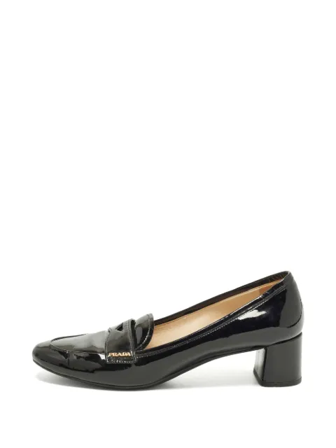Prada Pre-Owned block-heel loafer pumps