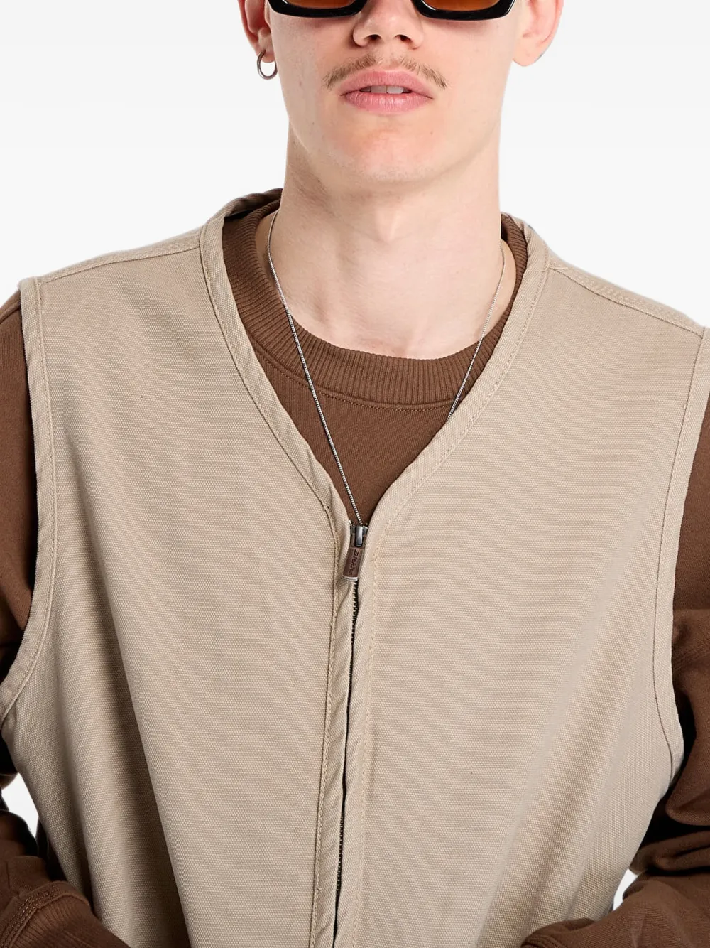 DICKIES Canvas gilet met rits Beige