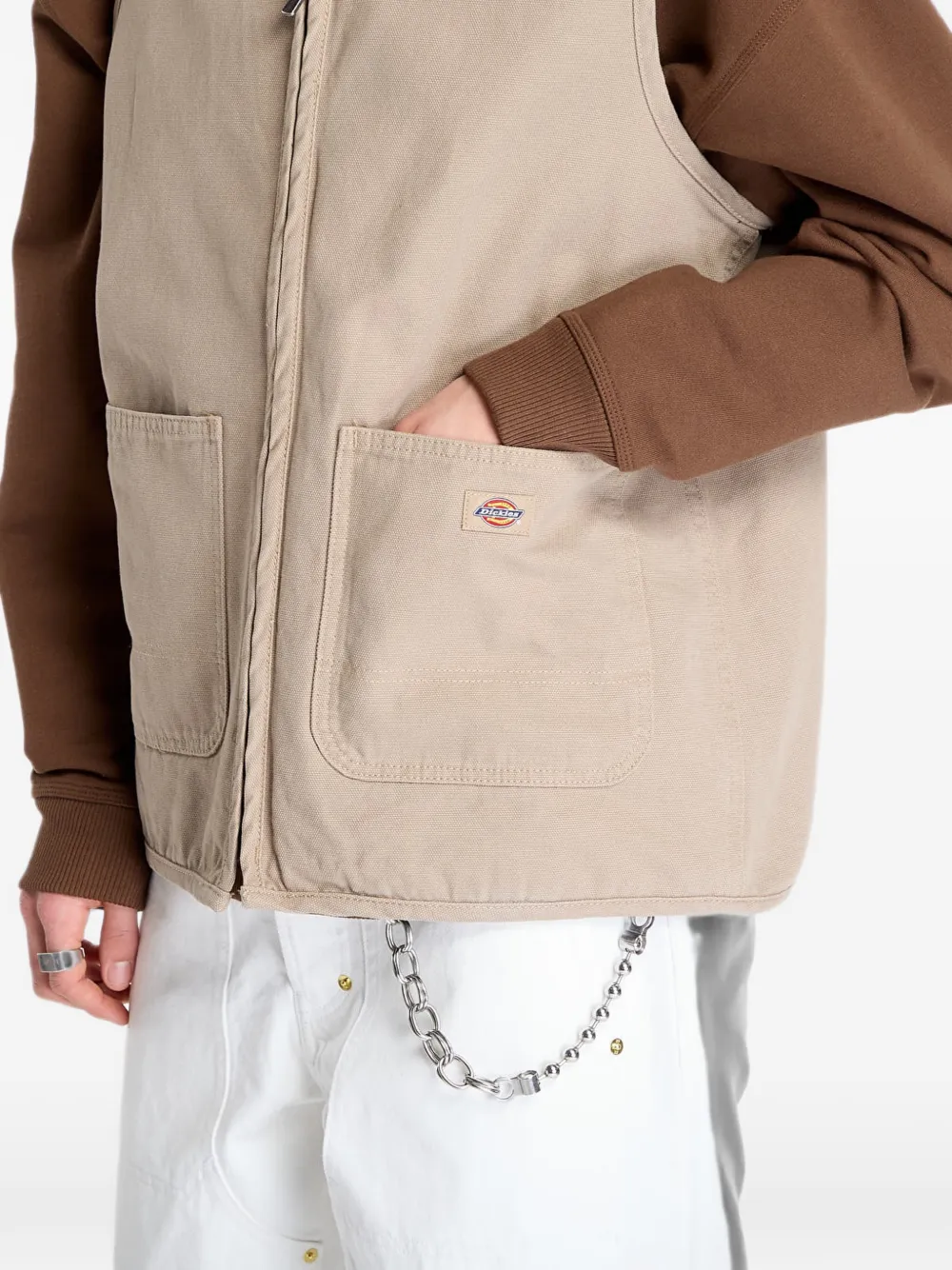 DICKIES Canvas gilet met rits Beige