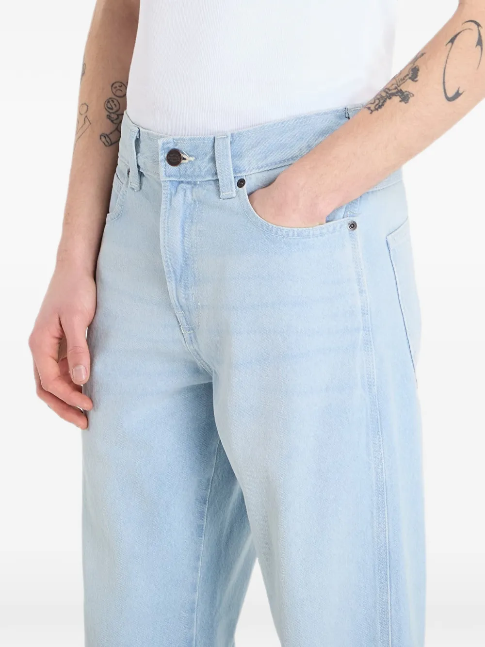 DICKIES Rimvallende straight jeans Blauw