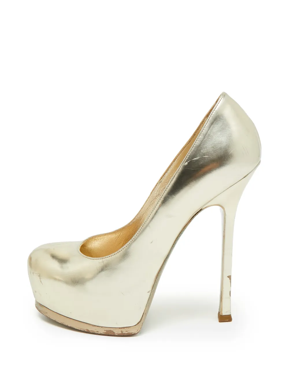 Saint Laurent Pre-Owned Tribtoo Pumps mit Plateau - Gold