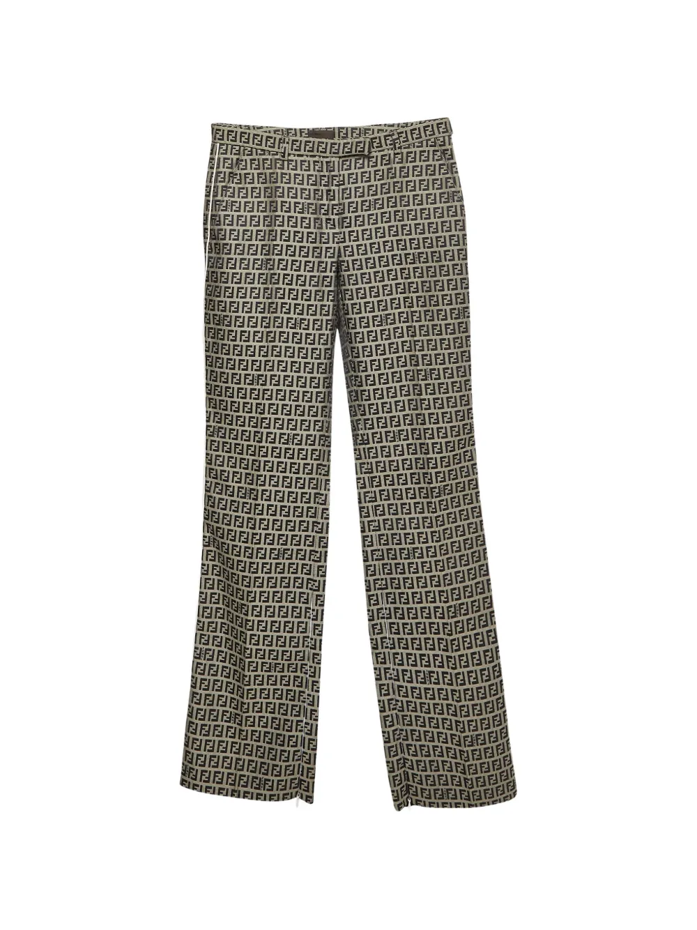 Fendi Pre-Owned Zucca-pattern jacquard trousers - Toni neutri