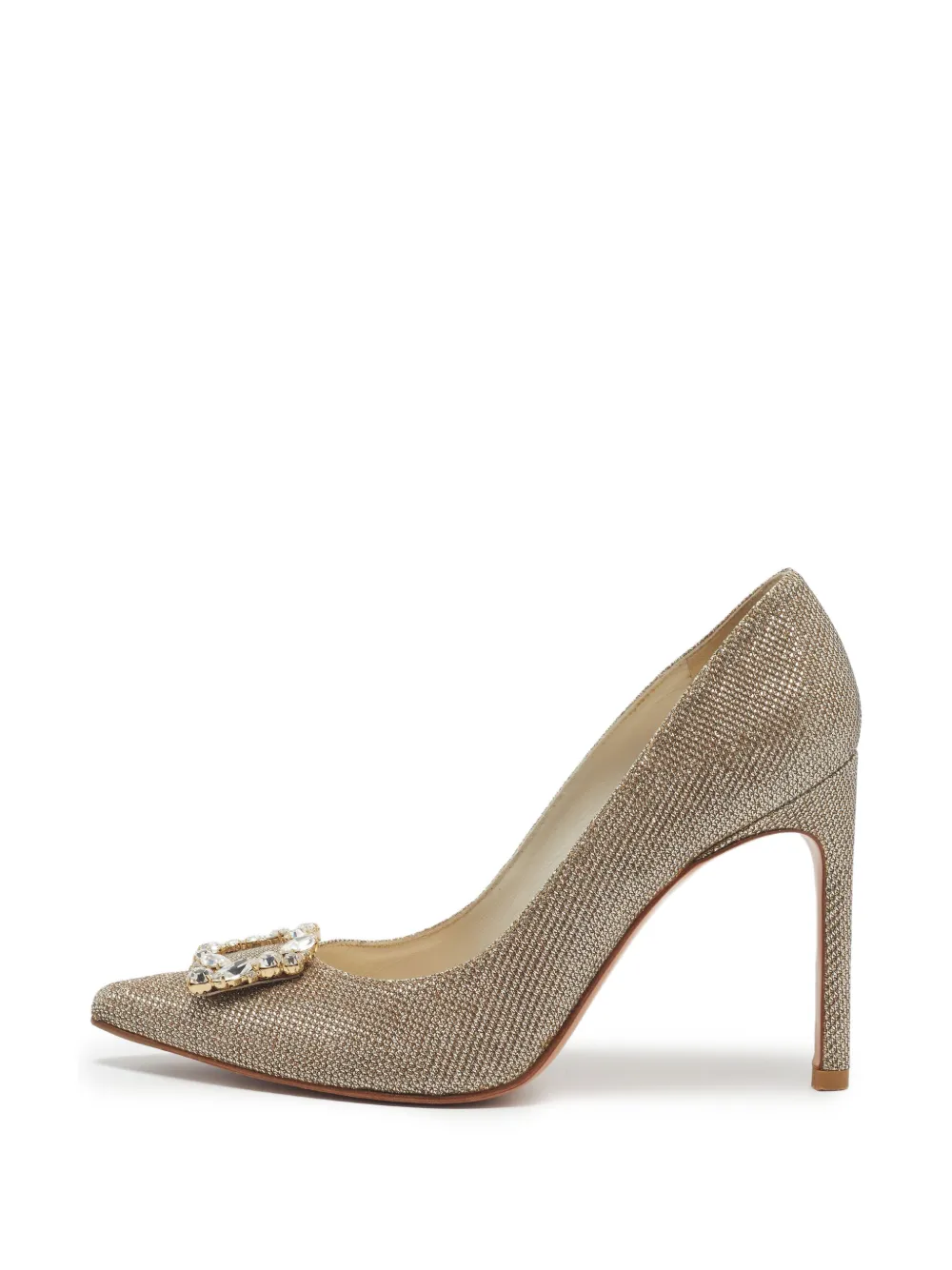 Stuart Weitzman crystal-embellished pumps - Oro