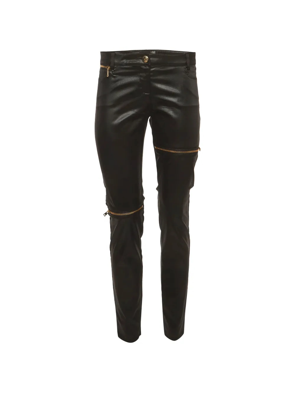 Love Moschino zip-up slim-fit trousers - Nero