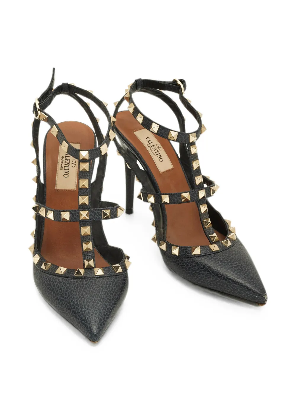 Valentino Garavani Pre-Owned Rockstud Caged leather pumps - Blu