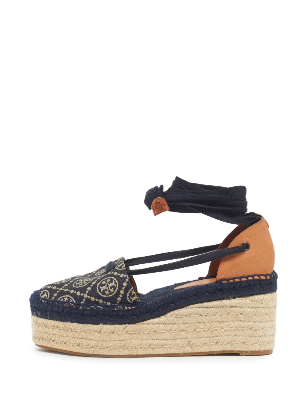 Tory Burch denim wedge espadrille sandals - Blu