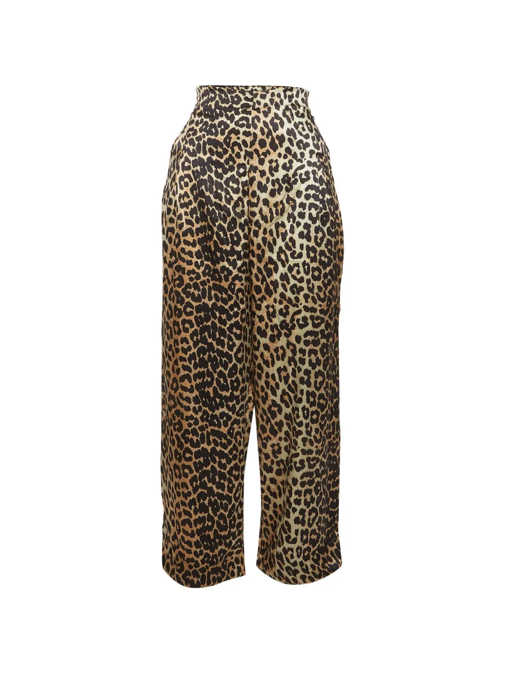 GANNI leopard-print wide-leg trousers - Neutrals