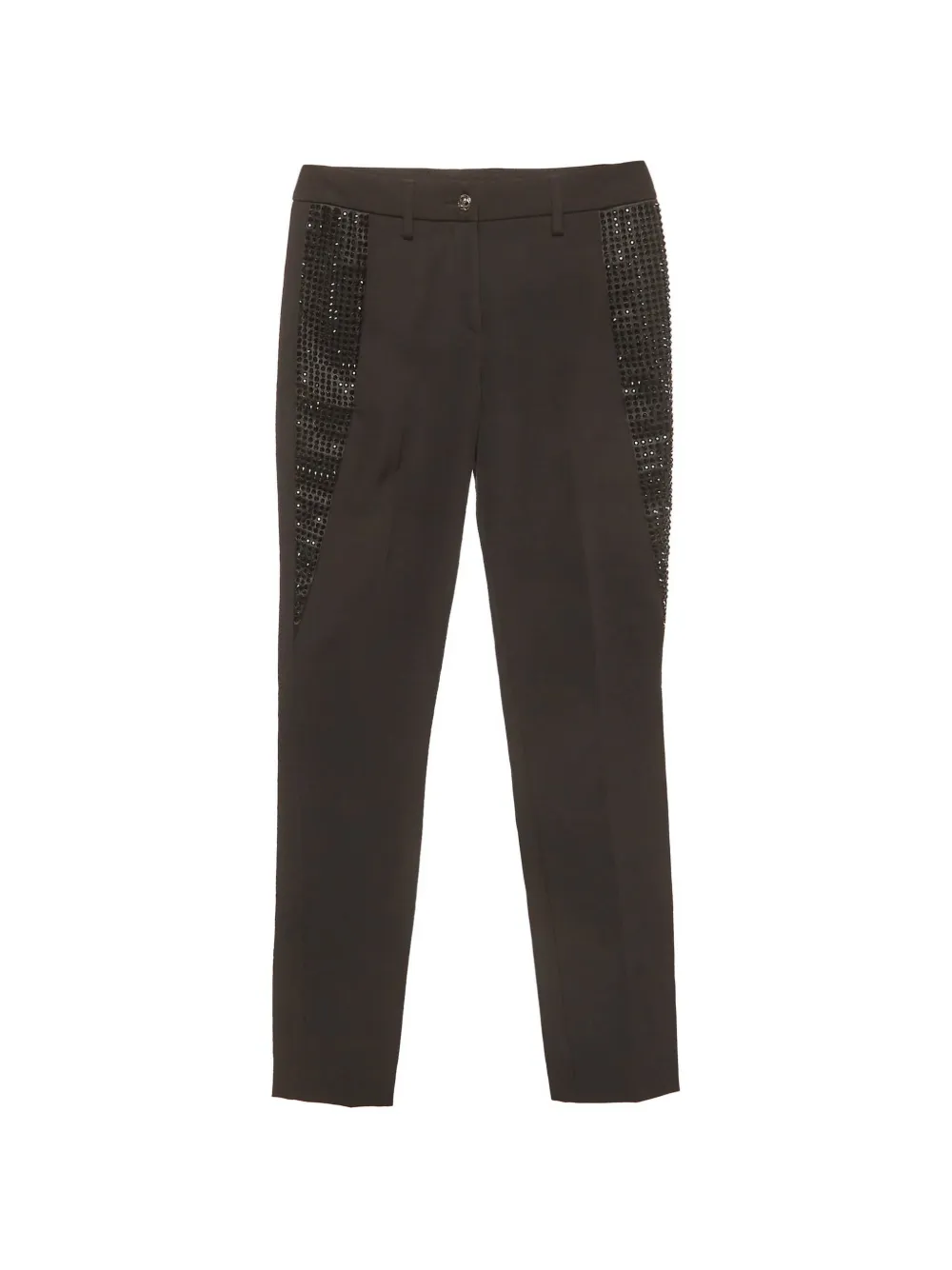 Chloé Pre-Owned embellished crepe trousers - Marrone