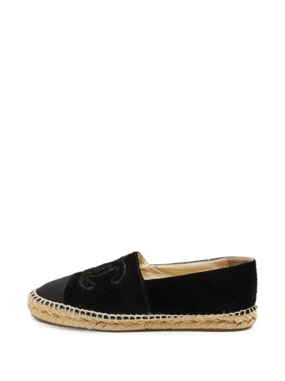 CHANEL Pre-Owned CC cap-toe espadrilles - Black