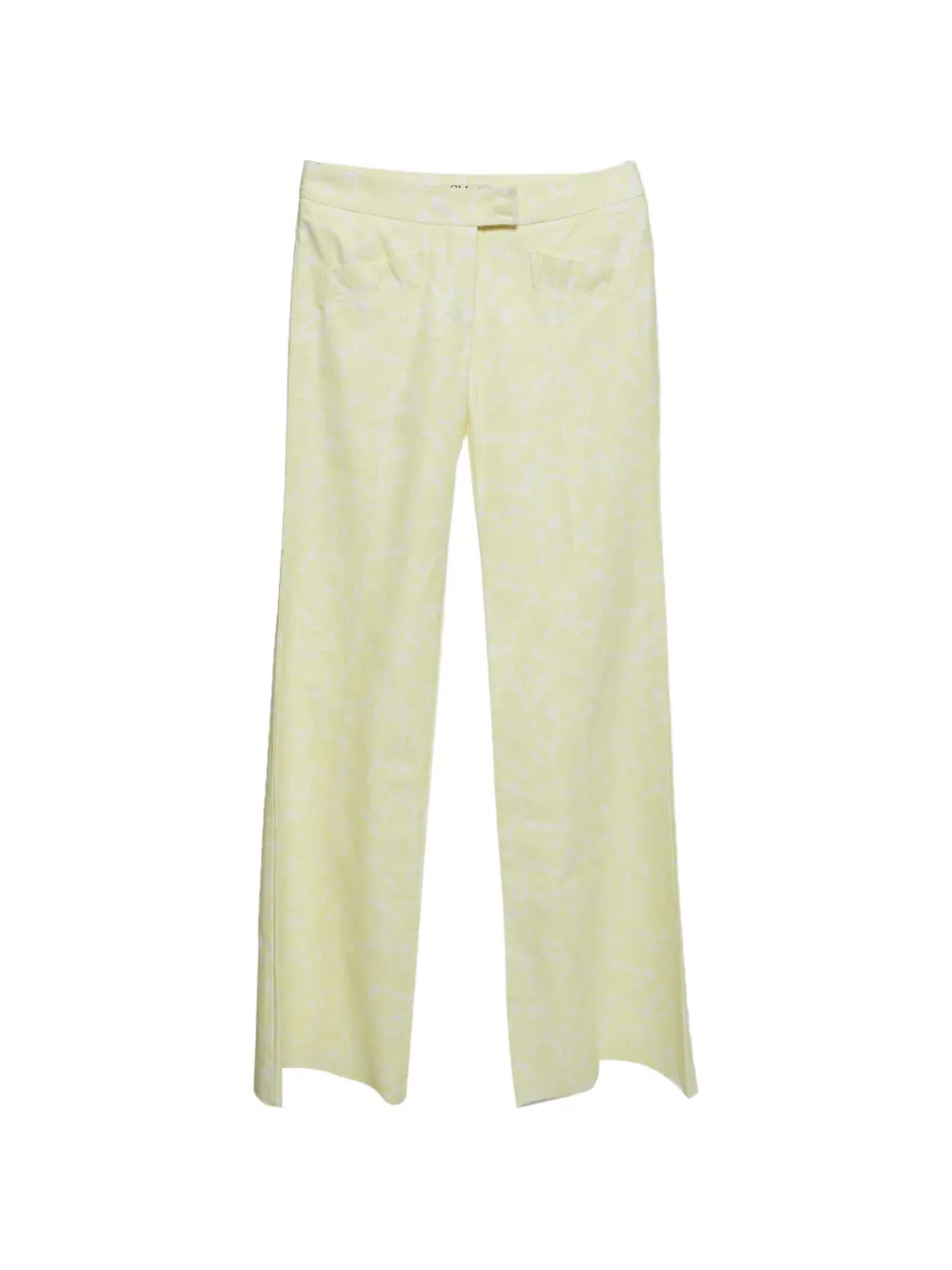 Chloé Pre-Owned Jeans a gamba ampia con stampa - Giallo