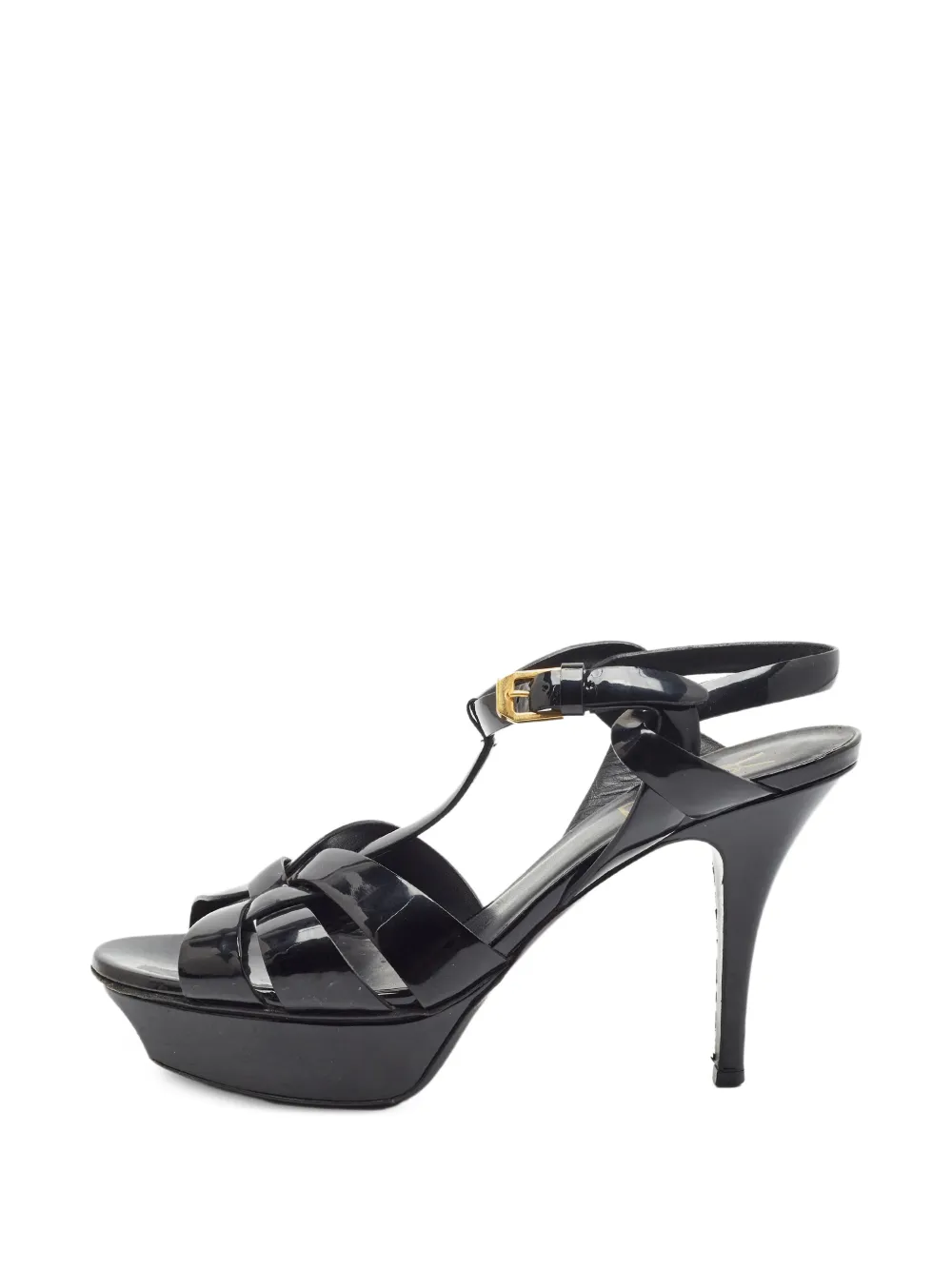 Saint Laurent Pre-Owned Sandali Tribute con cinturino alla caviglia - Nero