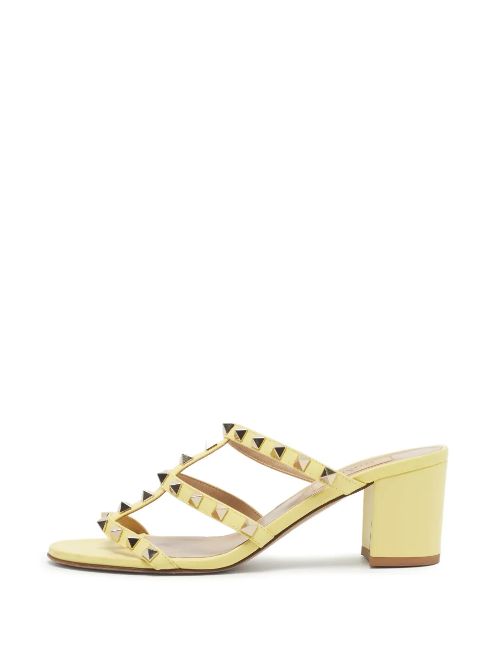 Valentino Garavani Pre-Owned Sandali slides Rockstud - Giallo