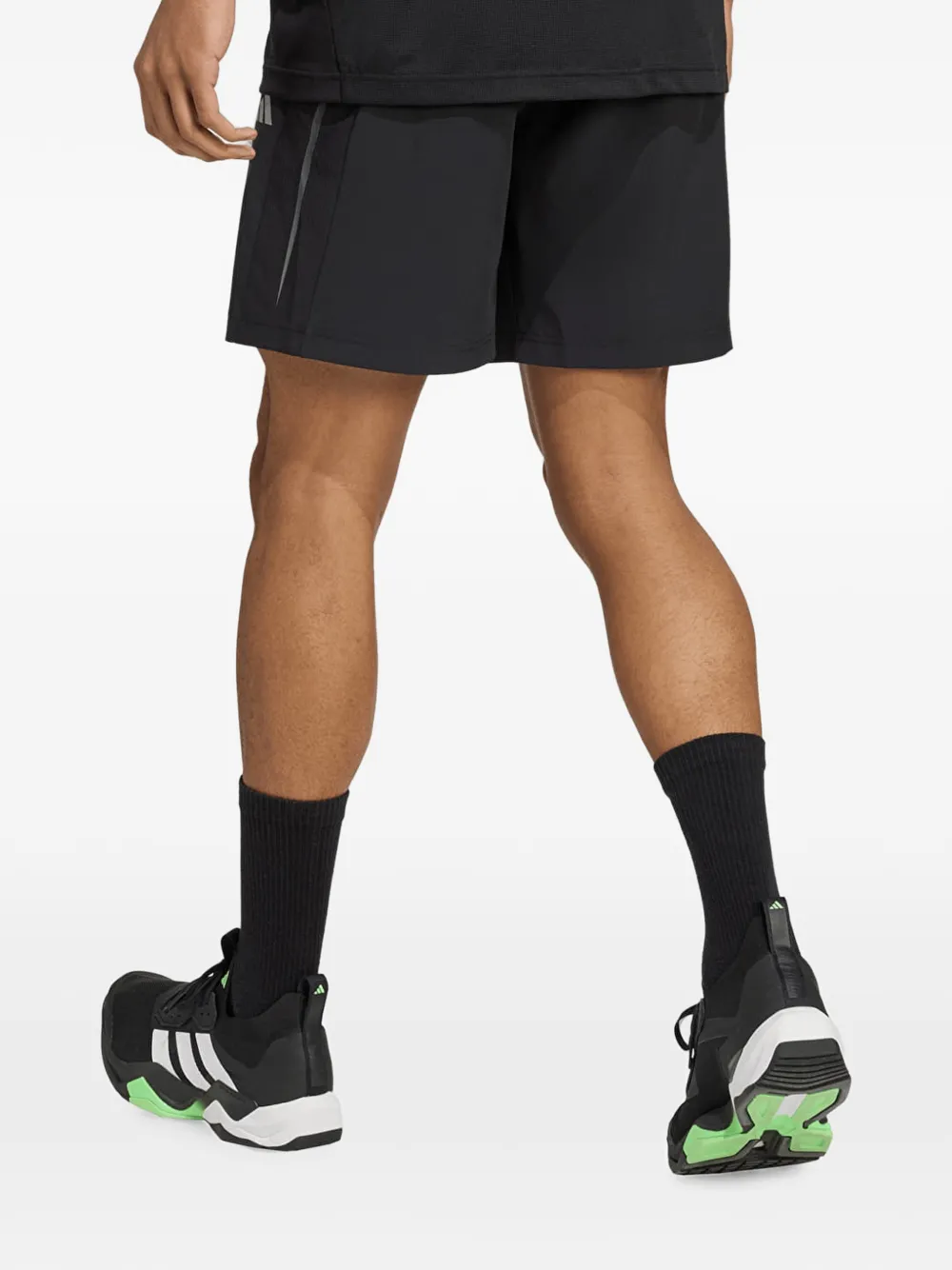 adidas Tech shorts met logo-print en vlakken Zwart