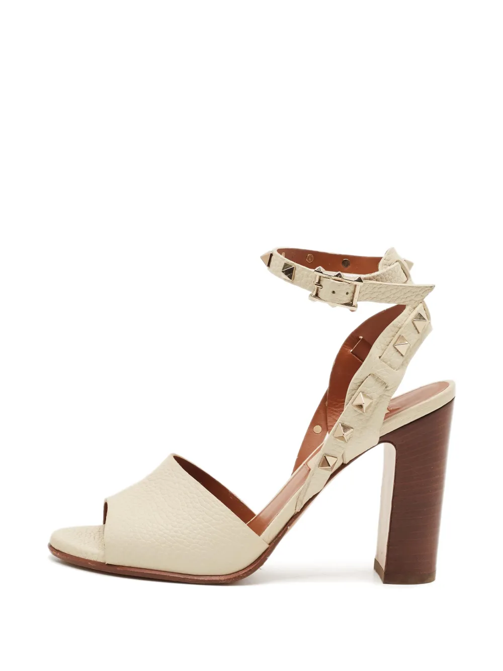 Valentino Garavani Pre-Owned Rockstud ankle-strap sandals - Toni neutri