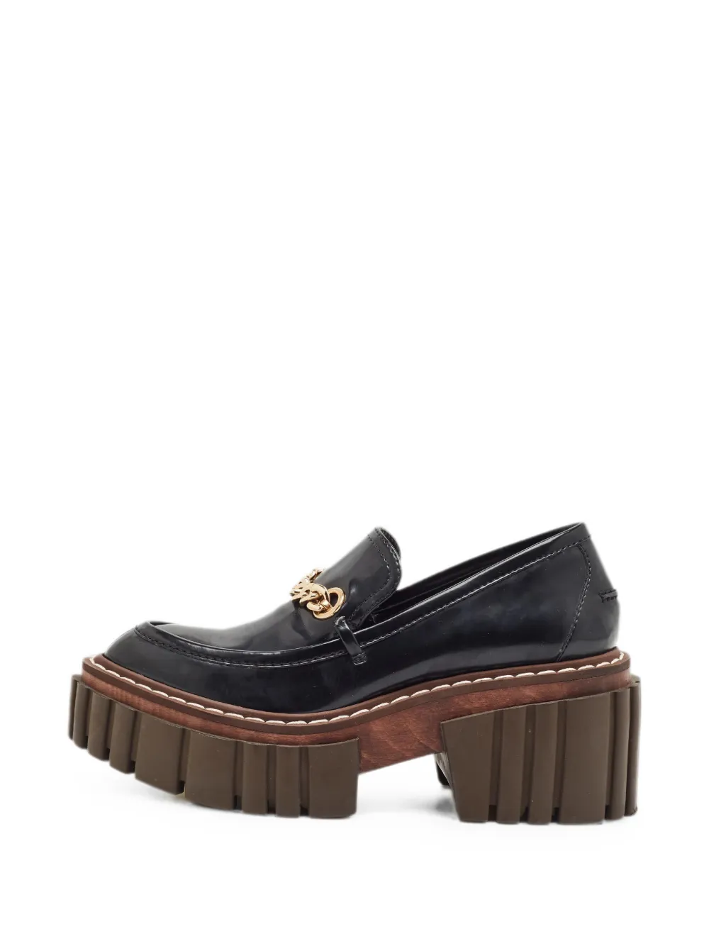 Stella McCartney Pre-Owned Mocassini Odette con catena - Nero