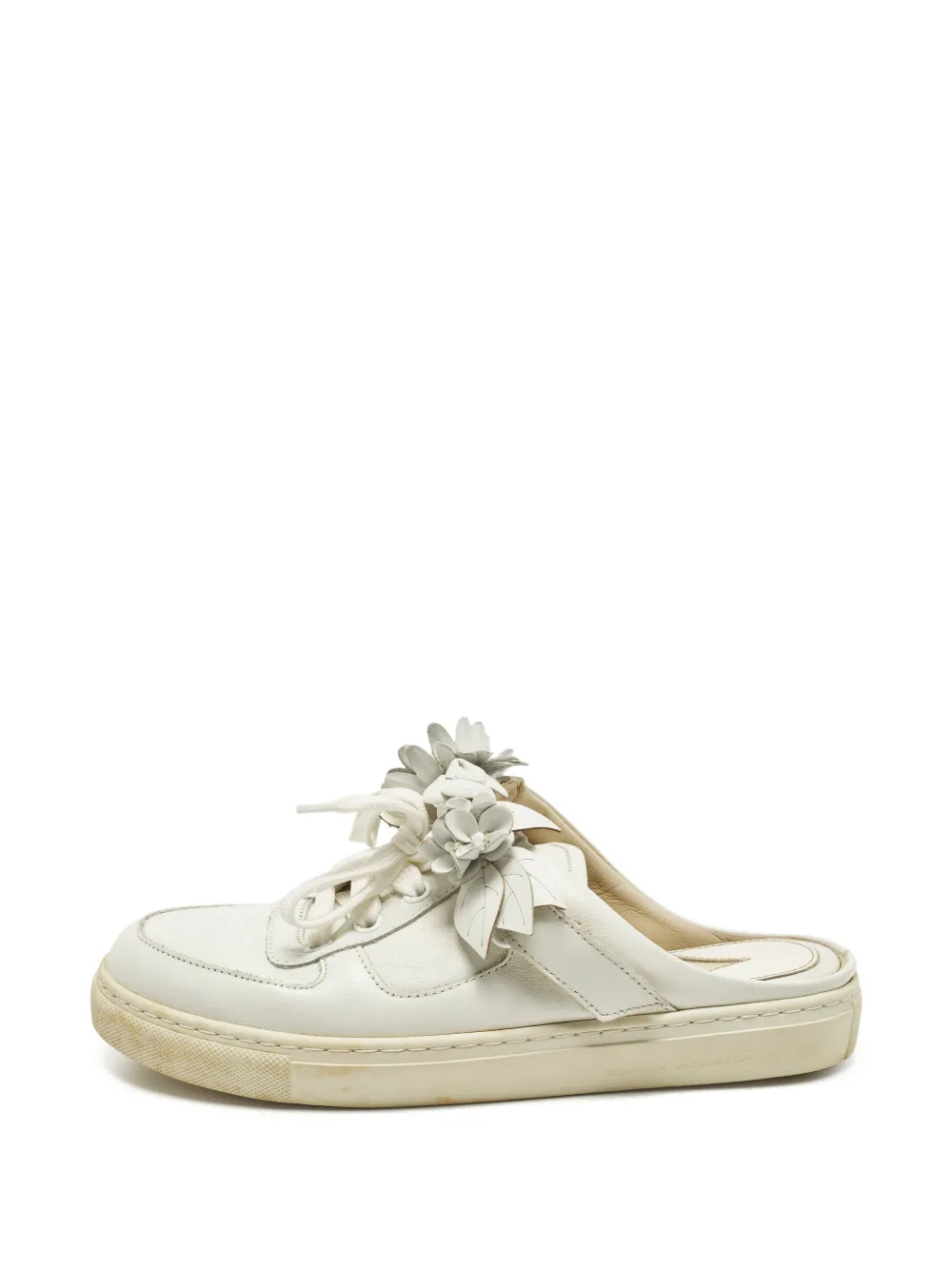 Sophia Webster Sneakers senza lacci con applicazione floreale - Bianco