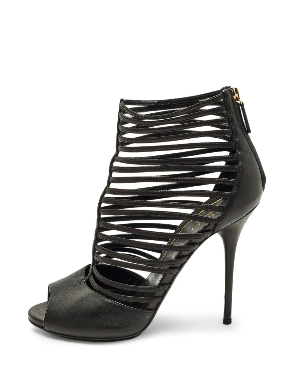 Saint Laurent Pre-Owned Römersandalen aus Leder - Schwarz