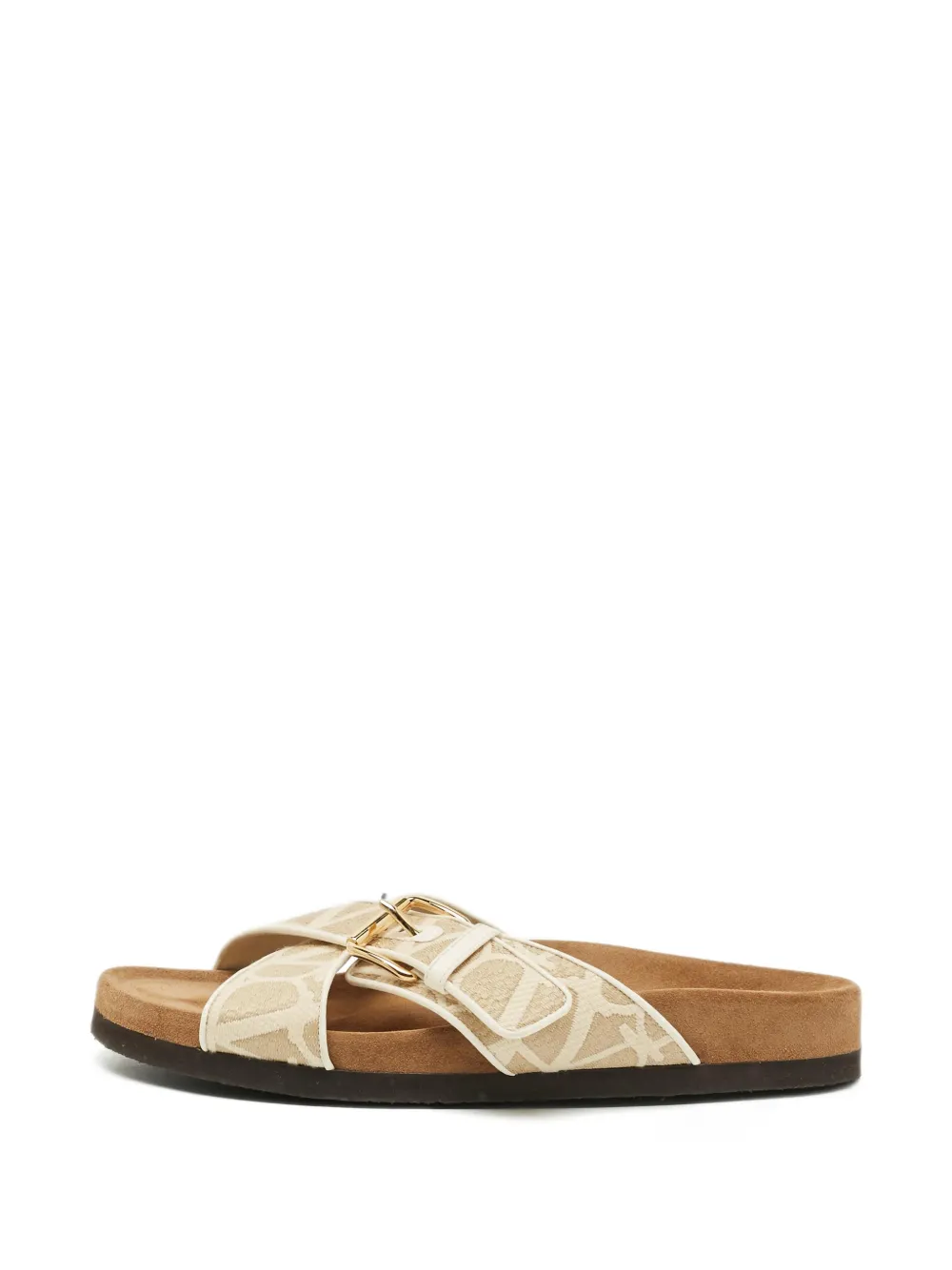 Valentino Garavani Pre-Owned Sandali slides Iconographe VLogo - Toni neutri