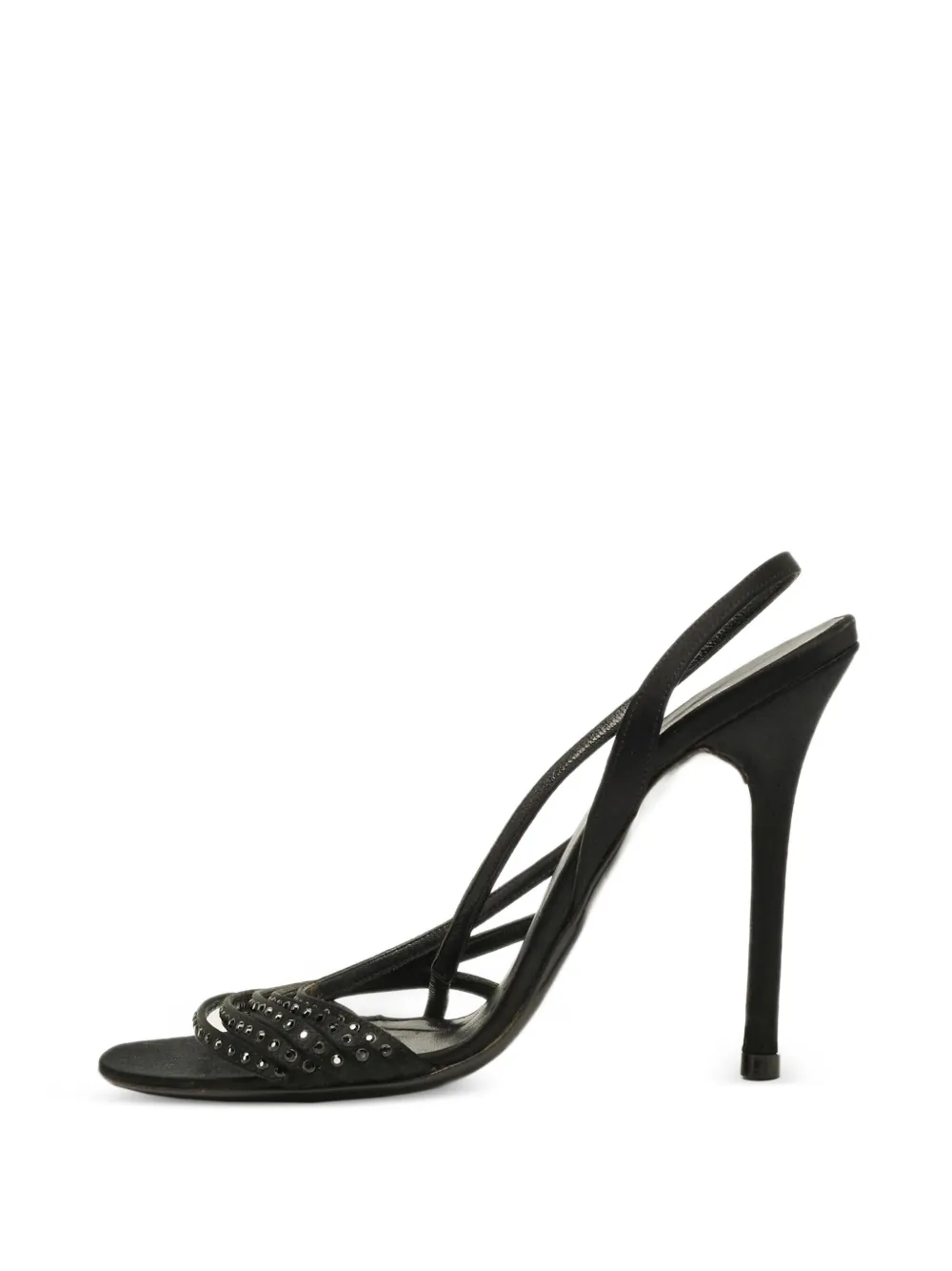 Valentino Garavani Pre-Owned Sandali con cinturino posteriore e cristalli - Nero