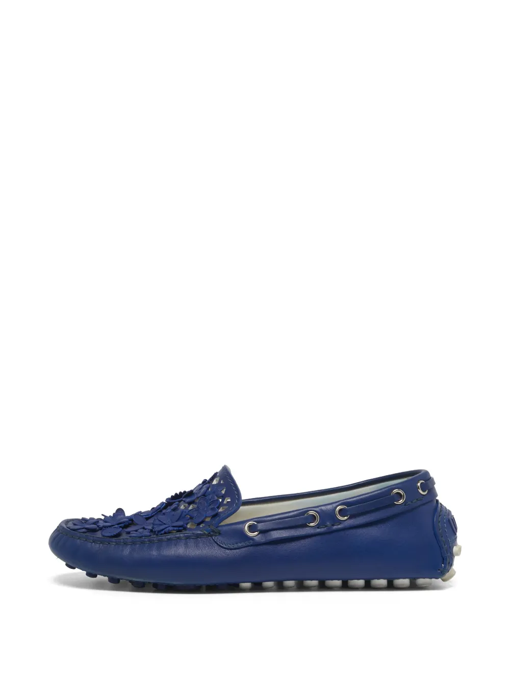 Christian Dior Pre-Owned Loafer mit floraler Applikation - Blau