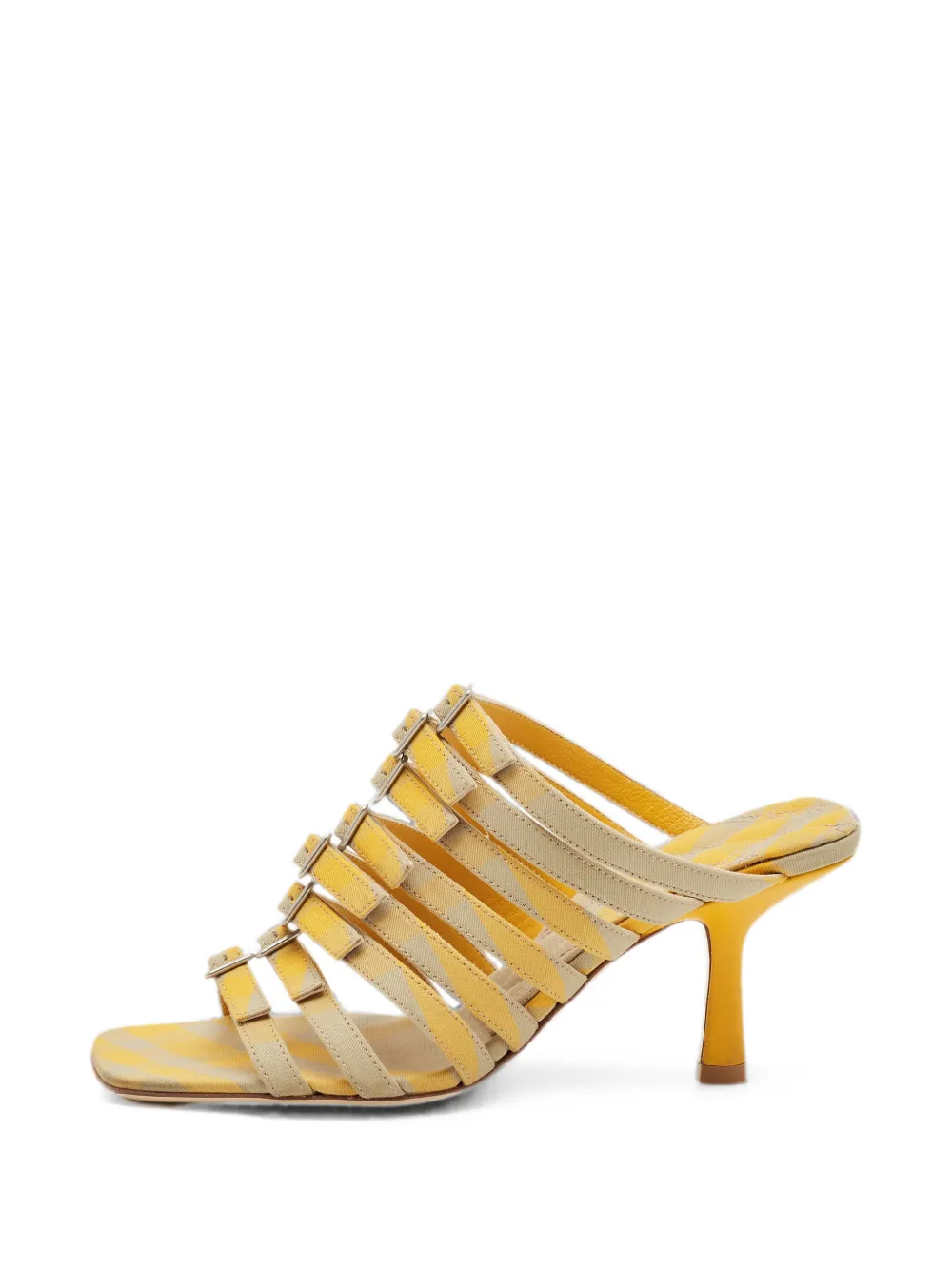 Burberry Pre-Owned Hunter Check Sandalen mit Schnalle - Gelb