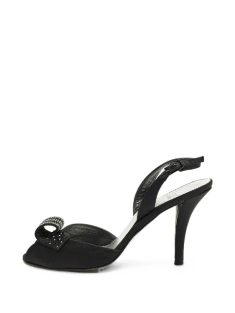 Stuart Weitzman crystal-embellished slingback sandals