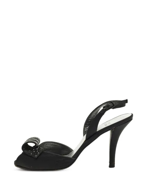 Stuart Weitzman crystal-embellished slingback sandals