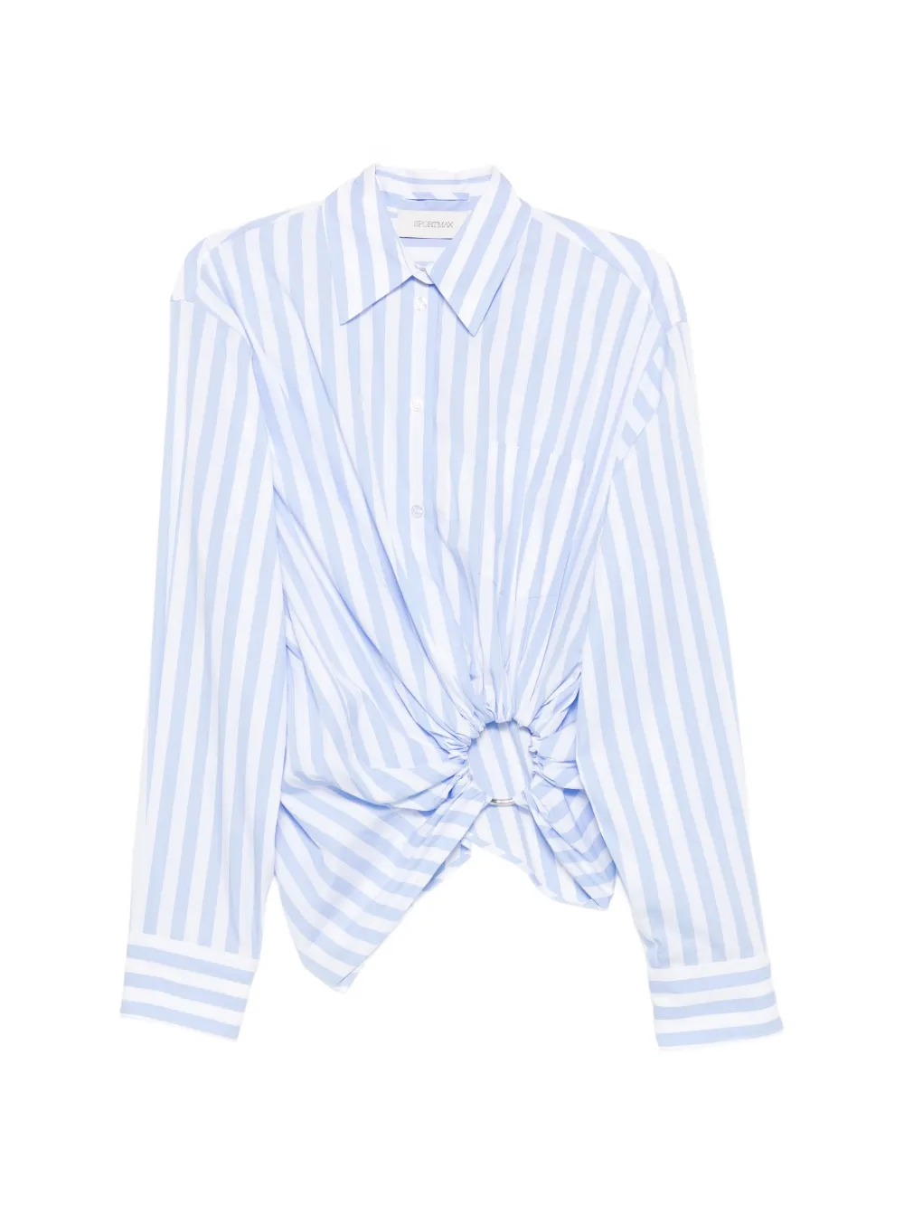 Sportmax striped ring-detail blouse - Blu