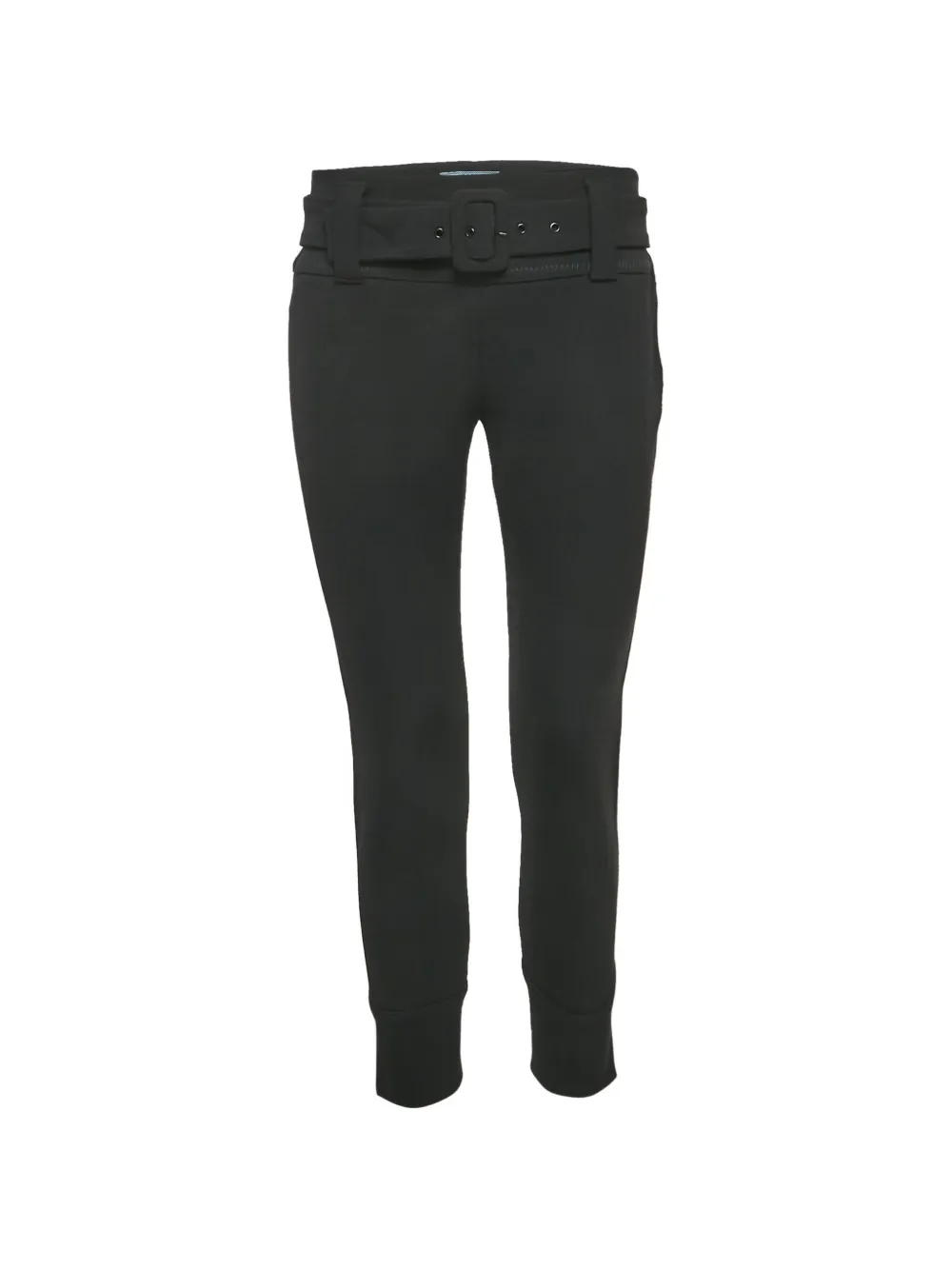 Prada Pre-Owned Pantaloni con cintura in crêpe - Nero