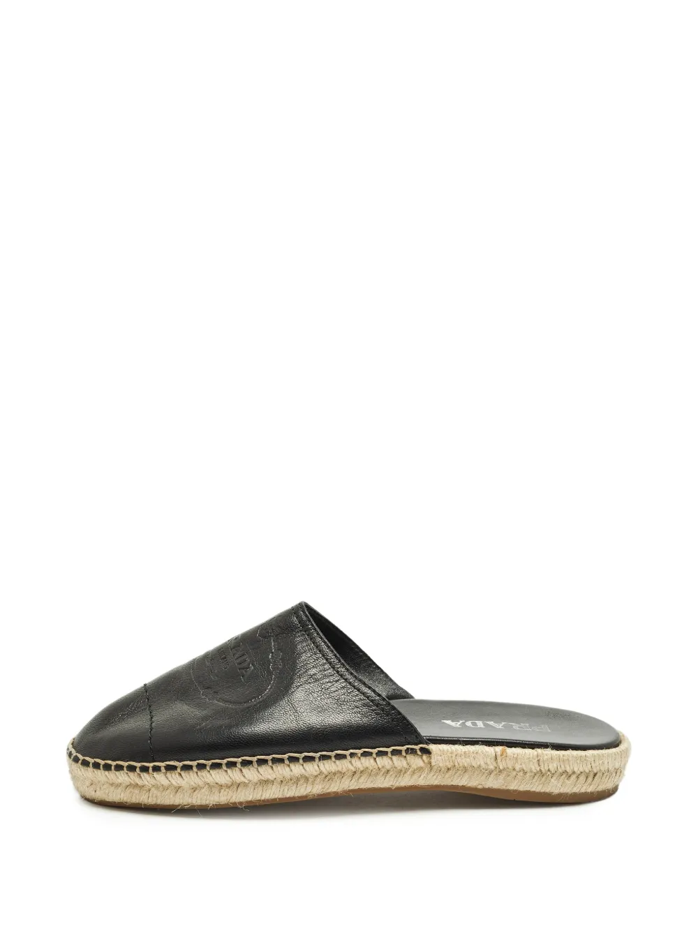 Prada Pre-Owned Mules con logo goffrato - Nero