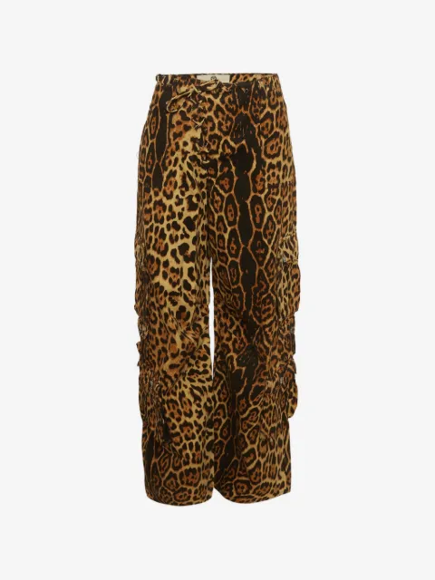 424 leopard-print cargo pants