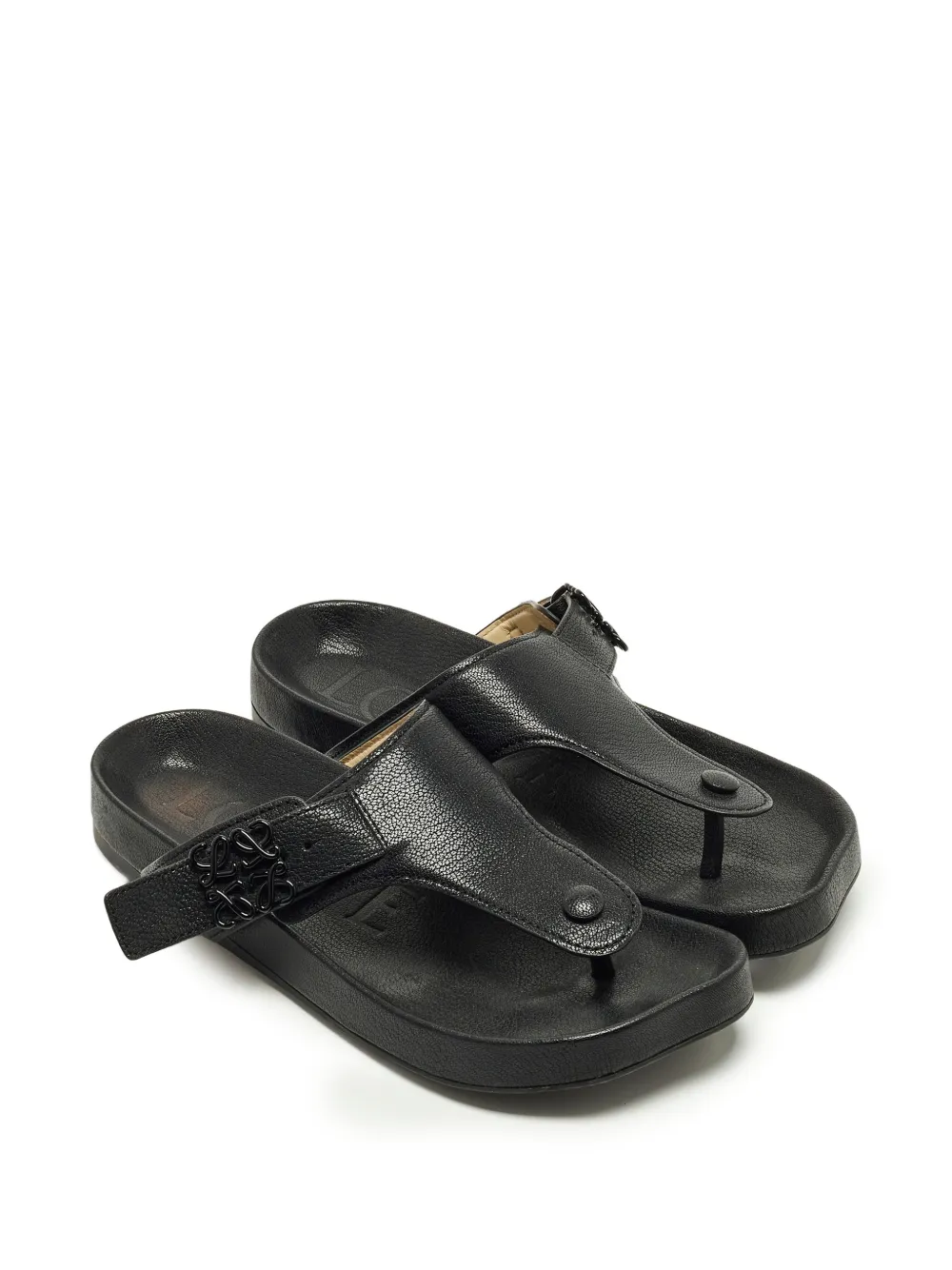 Loewe Pre-Owned Sandalen mit Anagram - Schwarz
