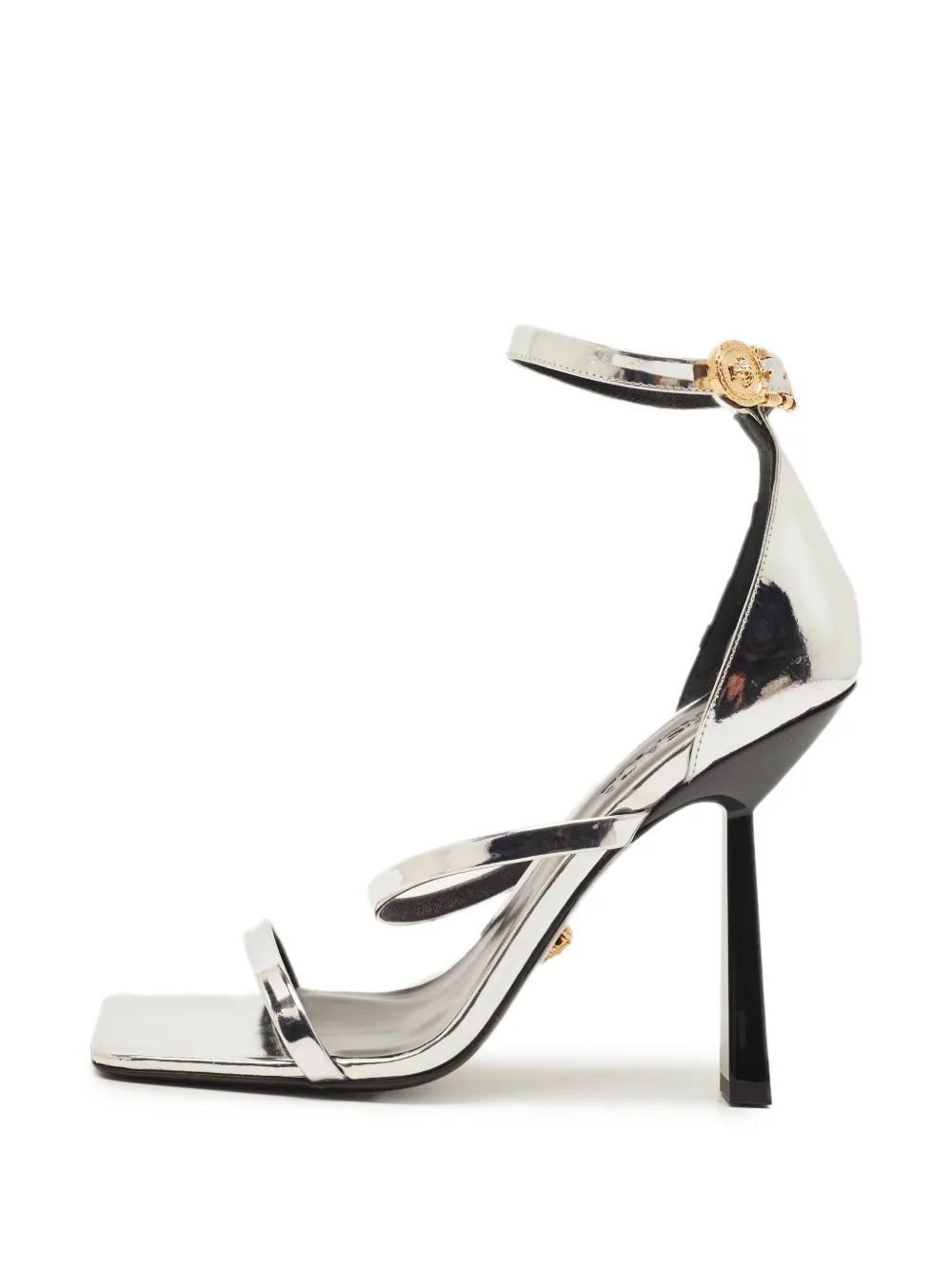 Versace Pre-Owned Sandali con dettaglio spilla da balia - Argento