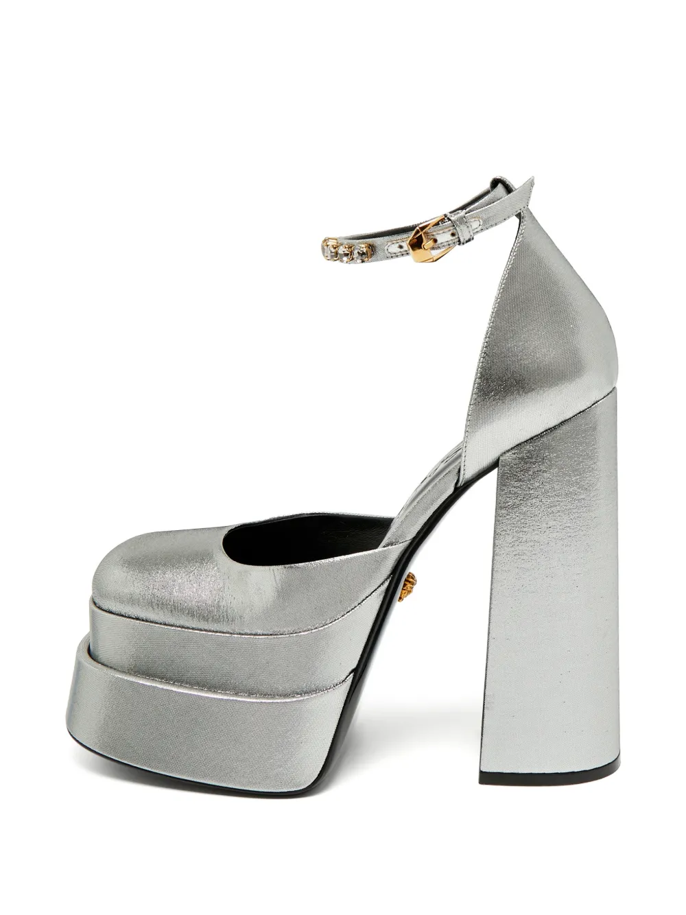 Versace Pre-Owned Aevitas double-stacked platform pumps - Argento