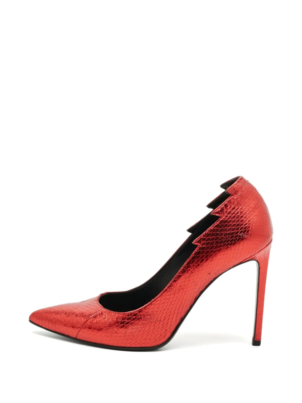 Saint Laurent Pre-Owned Maike snakeskin-effect pumps - Rot