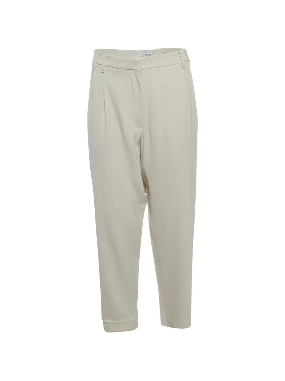 Brunello Cucinelli Monili gabardine straight-leg trousers - Nude