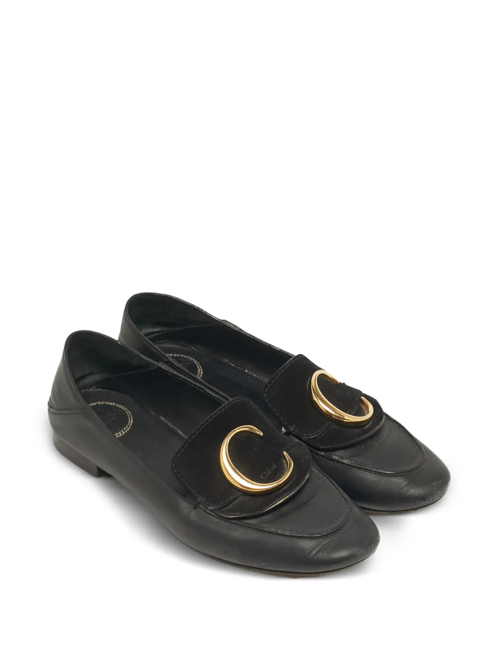Chloé Pre-Owned C-logo loafers - Nero