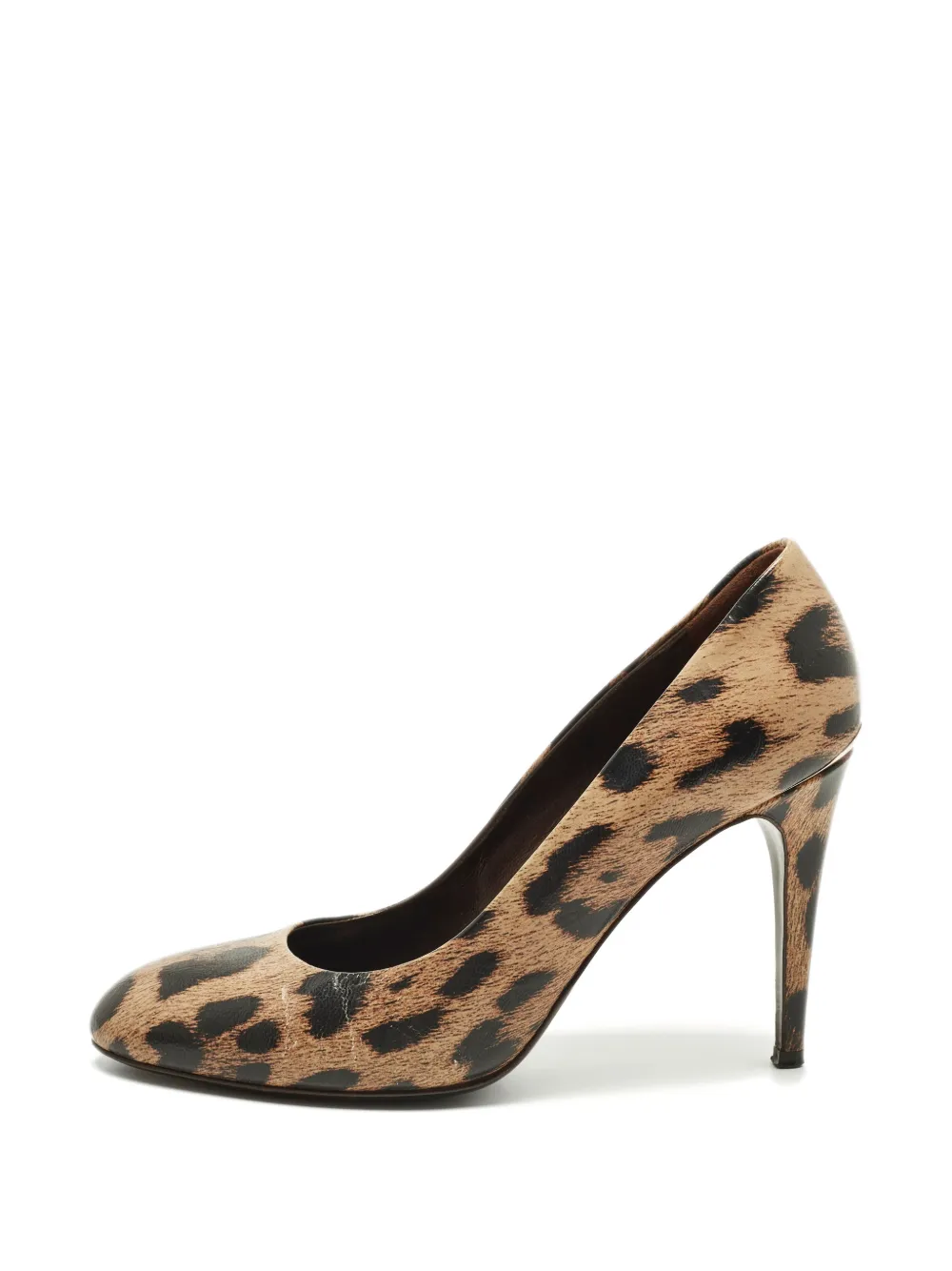 Roberto Cavalli Vintage leopard-print round-toe pumps - Nude