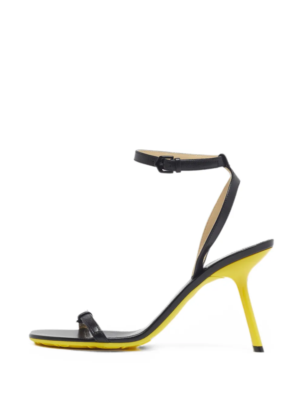 Pre-owned Loewe Petal Ankle-strap Heeled Sandals In Black