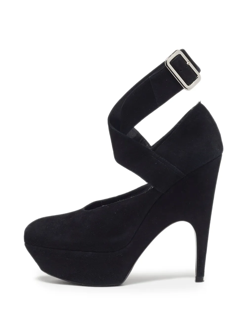 Saint Laurent Pre-Owned platform ankle-strap pumps - Nero