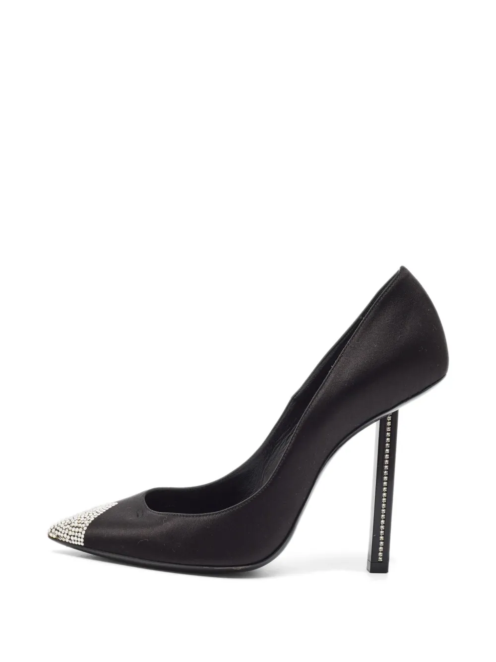 Saint Laurent Pre-Owned Tower crystal-embellished heeled pumps - Schwarz