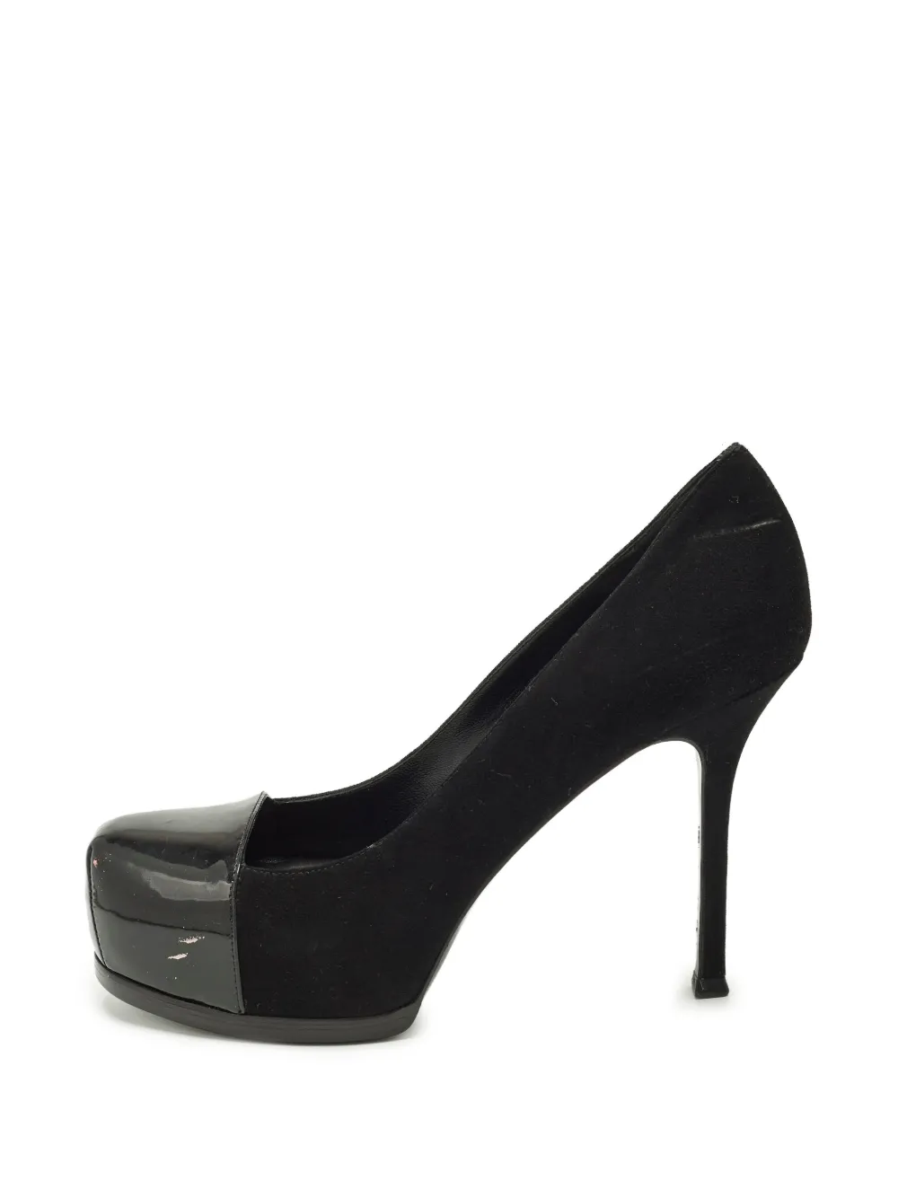 Saint Laurent Pre-Owned Tribtoo platform heeled pumps - Nero