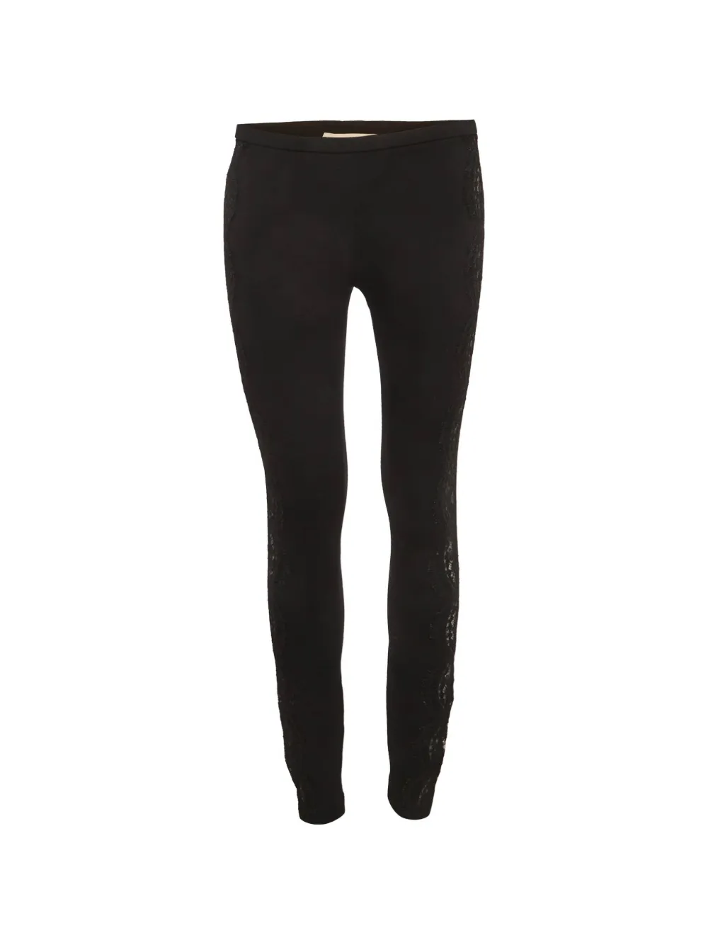 PUCCI Pre-Owned lace-trim slim-fit trousers - Nero